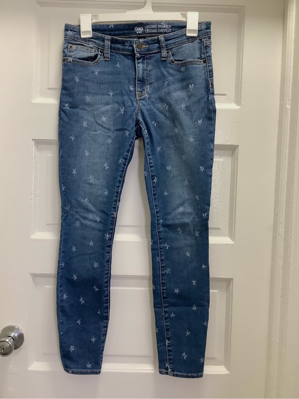 Gap Legging Skimmer Star Print Jeans Size 2 / 26R Medium Wash